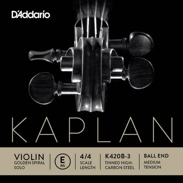 Struna na housle E D'Addario Kaplan Golden Spiral Solo K420B-3