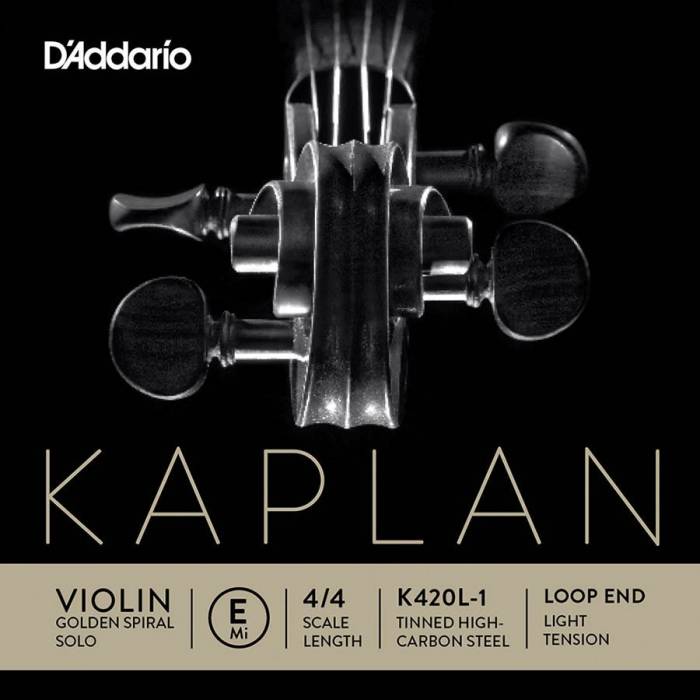 Struna na housle E D'Addario Kaplan Golden Spiral Solo K420L-1