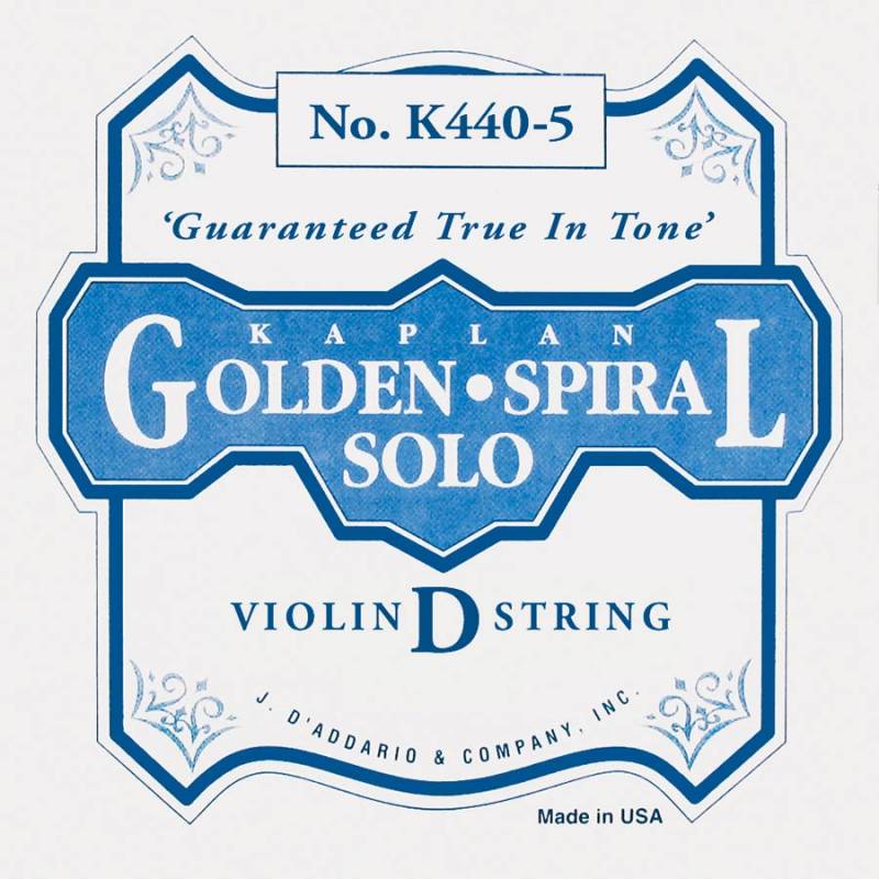 Struna na housle D D'Addario Kaplan Golden Spiral Solo K440-5 - 1