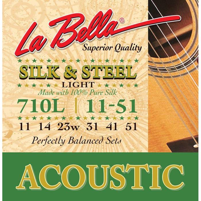 Struny na akustickou kytaru LaBella Silk & Steel L-710L